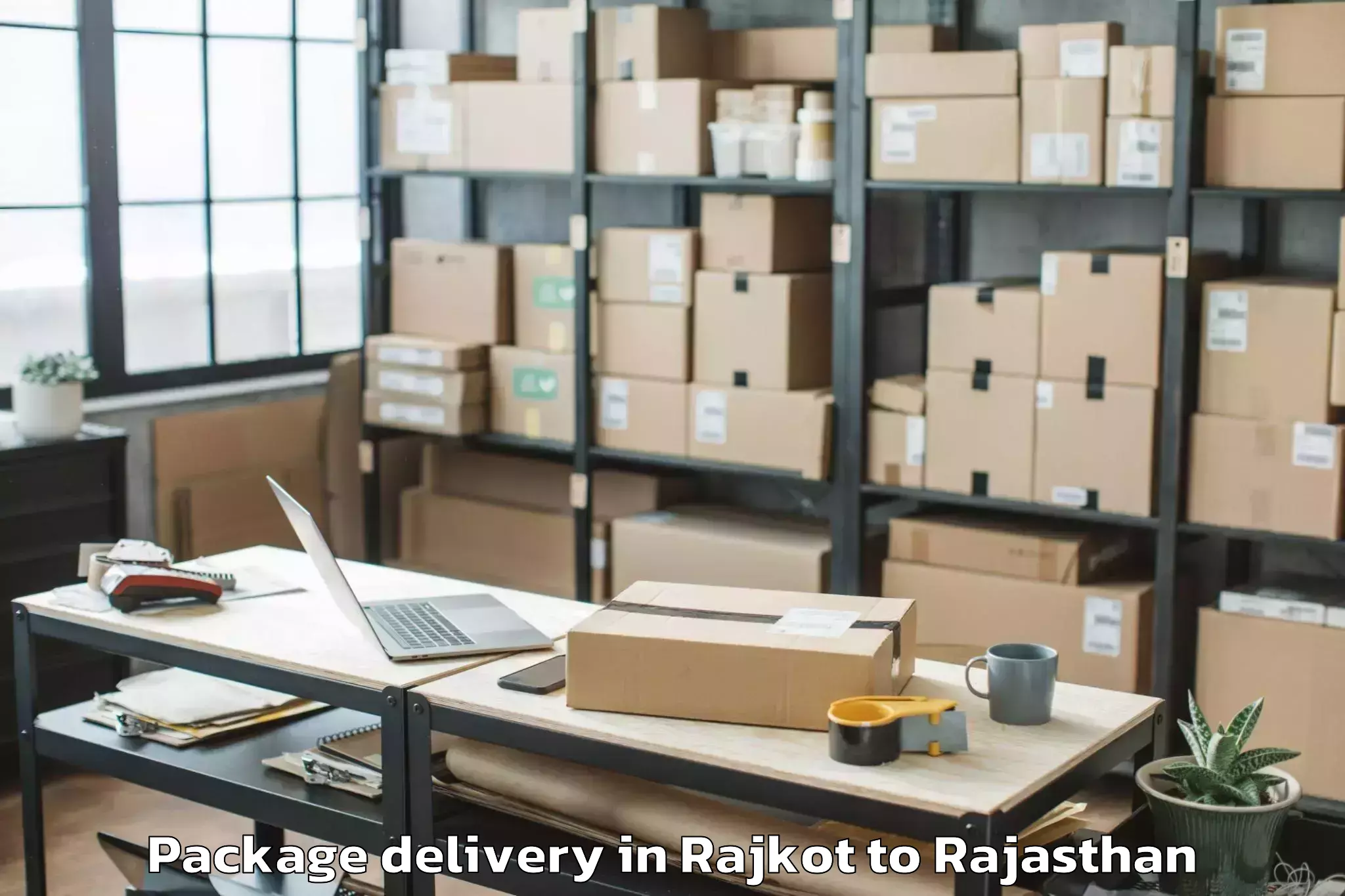 Book Rajkot to Kishangarh Bas Package Delivery